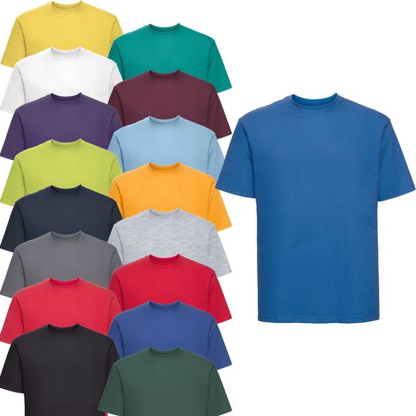 10er Pack Russell Klassisches T-Shirt TShirt Übergröße XS - 4XL Hemd Shirt