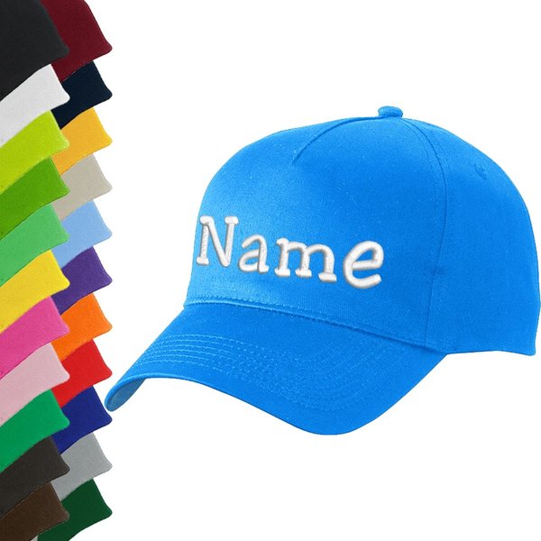 Modisches Basecap bestickt mit Name oder Text Stickerei Basecap Cappy Mütze Cap